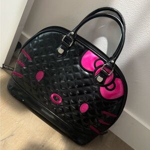 Sonia Kashuk Black Laptop Bag with Pink Interior